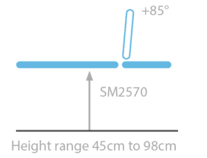 Alt= ' Medicare SM2570 @ section Couch Height Ranges
